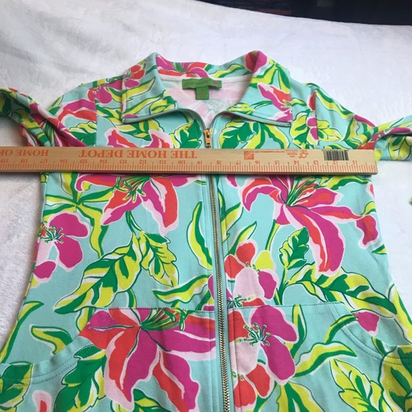 Island Republic Tropical Print Zip Up Jacket Womens Size Small Pockets - Picture 5 of 9